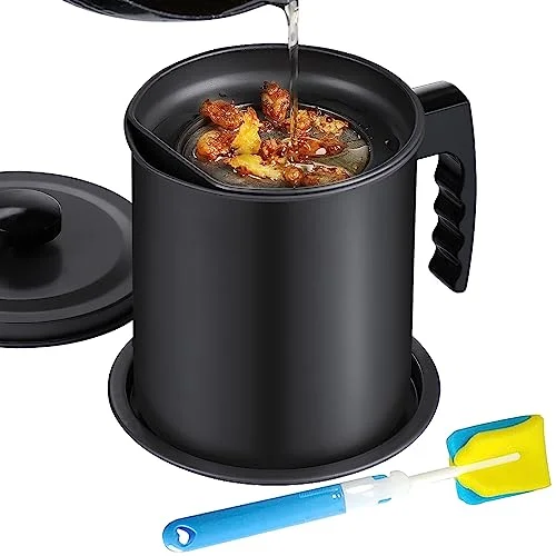 KEOUKE Bacon Grease Container with Strainer - 1.3L /