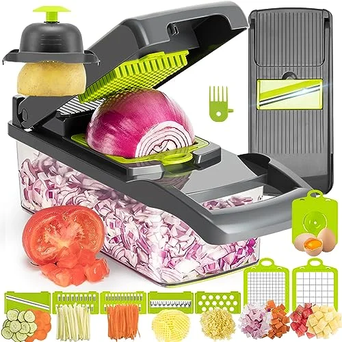 KEOUKE Vegetable Chopper Mandoline Slicer Grey - 12 in