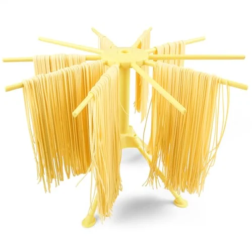 KEOUKE Collapsible Pasta Drying Rack - Foldable 10-Rod